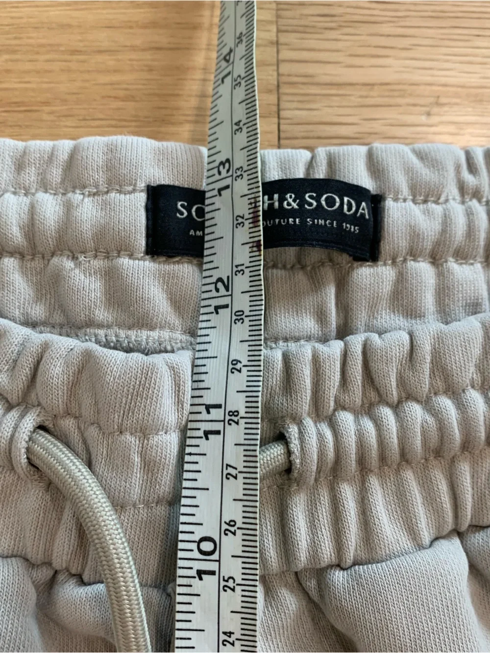 Scotch & Soda Mens Organic Cotton Joggers Beige Lounge Casual Pants Size Large - Picture 10 of 11